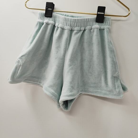 Frankies Bikinis Coco Terry cloth towel Shorts in Blue Women’s Size Medium - Picture 8 of 15